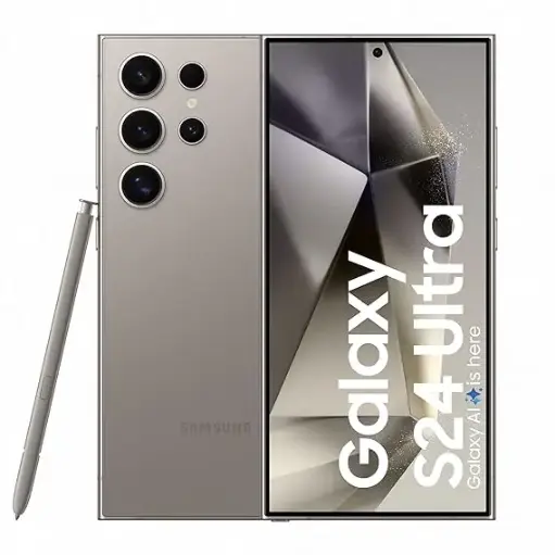 Samsung Galaxy S24 Ultra 5G AI Smartphone with Galaxy AI (Titanium Gray, 12GB, 256GB Storage), Snapdragon 8 Gen 3, 200 MP Camera with ProVisual Engine and 5000mAh Battery